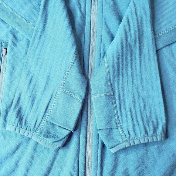 NWT ICEBREAKER RealFleece Descender LS Full Zip Wool Jacket Green Men's Large - Picture 8 of 16